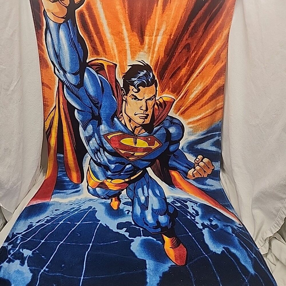 Towel Superman Man Of Steel Official DC Comics Licensed Beach 30"x60" Cotton